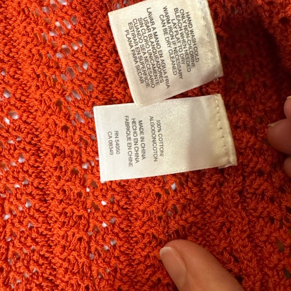Women’s large Jones New York Signature Orange Sweater - Picture 8 of 9